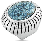 King Baby Silver and Spotted Turquoise Ring K20-5224