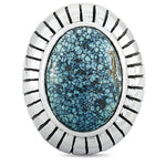 King Baby Silver and Spotted Turquoise Ring K20-5224