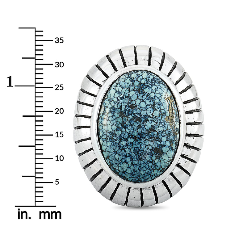 King Baby Silver and Spotted Turquoise Ring K20-5224