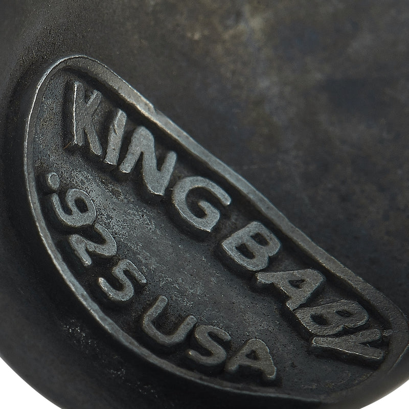 King Baby Silver and Spotted Turquoise Ring K20-5224