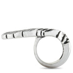 King Baby Raven Feather Silver Ring K20-5712