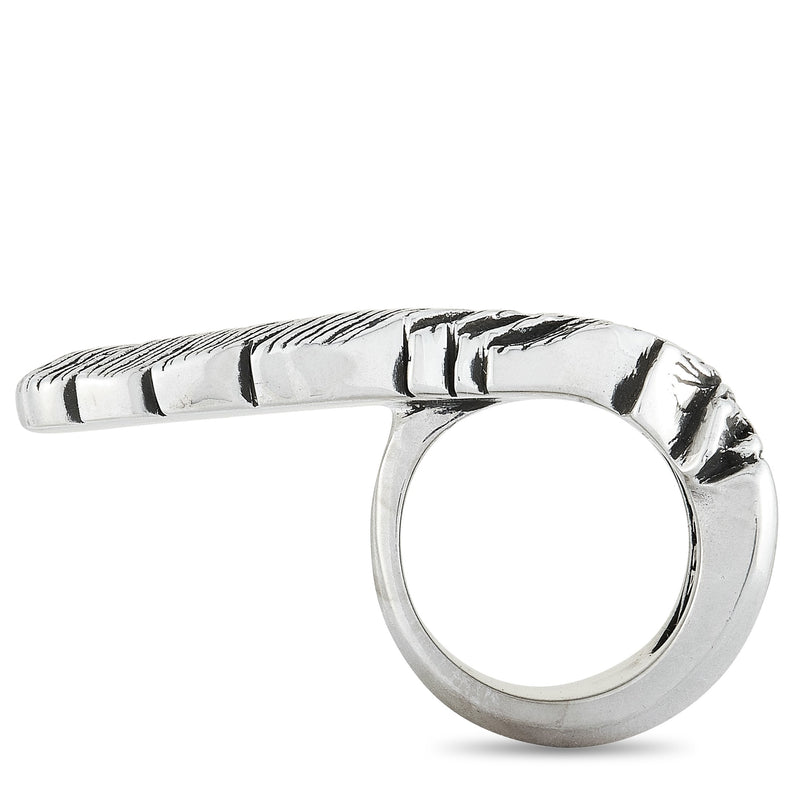 King Baby Raven Feather Silver Ring K20-5712