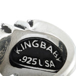 King Baby Raven Feather Silver Ring K20-5712