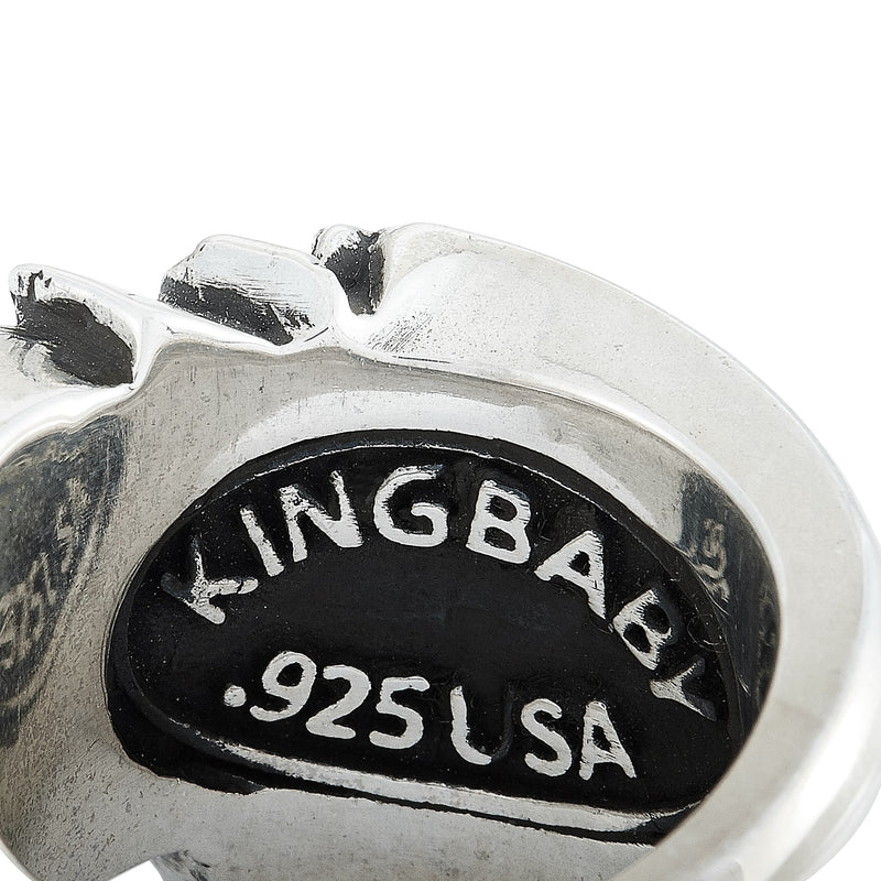 King Baby Raven Feather Silver Ring K20-5712