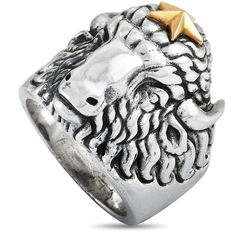 King Baby Sterling Silver Star Buffalo Ring K20-5985
