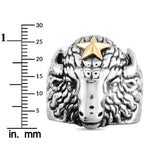 King Baby Sterling Silver Star Buffalo Ring K20-5985