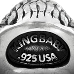 King Baby Sterling Silver Star Buffalo Ring K20-5985