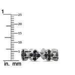 King Baby Silver and Black Cubic Zirconia MB Cross Ring Q20-5632B