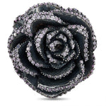 King Baby Silver and Pink Cubic Zirconia Rose Ring Q20-5076PCZ