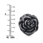 King Baby Silver and Pink Cubic Zirconia Rose Ring Q20-5076PCZ
