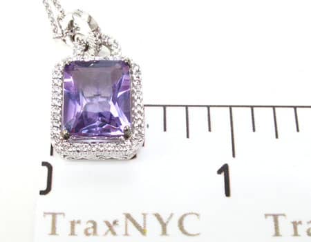 Amethyst and Diamond Necklace 18900 - Image 7