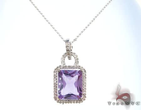 Amethyst and Diamond Necklace 18900 - Image 3