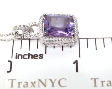 Amethyst and Diamond Necklace 18900 - Image 6