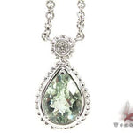 Green Quartz Diamond Necklace 18901 - Image 1