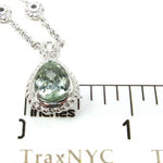Green Quartz Diamond Necklace 18901 - Image 6