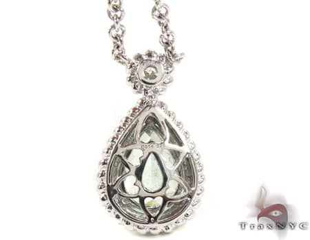 Green Quartz Diamond Necklace 18901 - Image 5