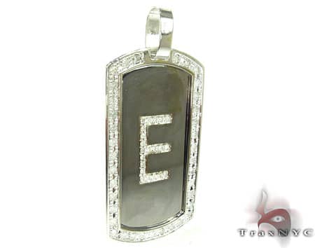 E Initial Dog Tag Pendant 18912 - Image 2