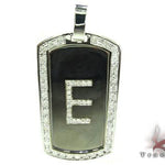 E Initial Dog Tag Pendant 18912 - Image 1