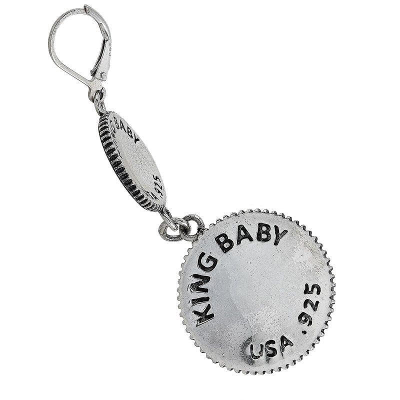 King Baby Silver Sun Concho Earrings K60-9121