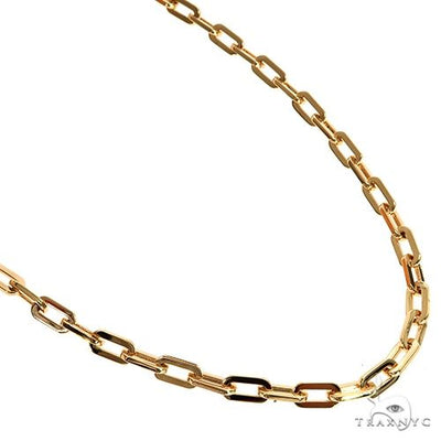 18K Solid Gold Anchor Cable Link Chain 19 Inches 5mm 1819