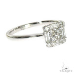 18K Gold Baguette Diamond Engagement Ring 67296 - Image 2