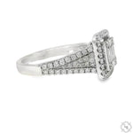 18K Gold Baguette Diamond Engagement Ring 67635 - Image 3