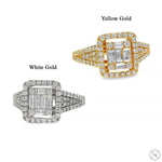 18K Gold Baguette Diamond Engagement Ring 67635 - Image 6