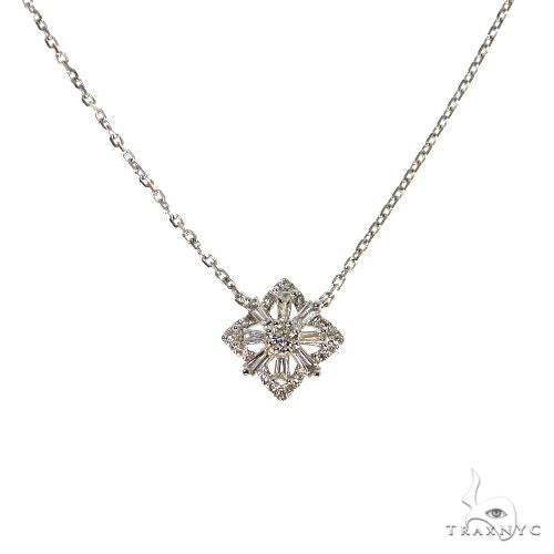 18K Gold Baguette Diamond Necklace 67913 - Image 1