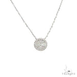 18K Gold Baguette Diamond Necklace With Adjustable Chain 67306 - Image 1