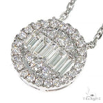 18K Gold Baguette Diamond Necklace With Adjustable Chain 67306 - Image 3