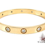 18K Gold Bezel Diamond Bracelet 32666 - Image 1