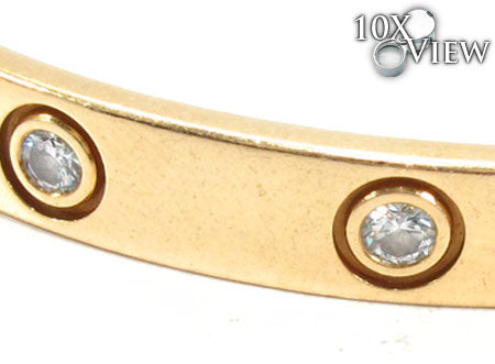 18K Gold Bezel Diamond Bracelet 32666 - Image 2