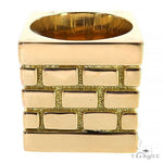 18K Gold Brick City Ring 68725 - Image 2