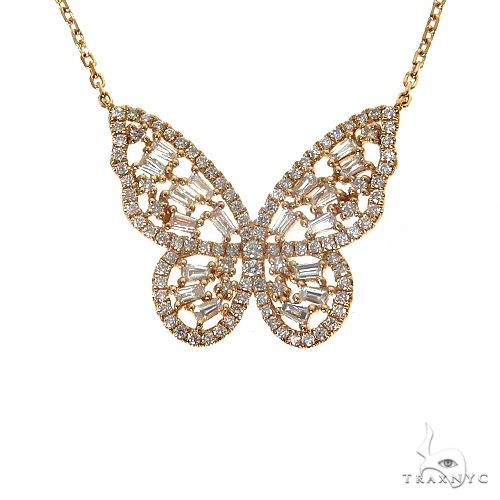Diamond Butterfly Necklace 68507 - Image 1