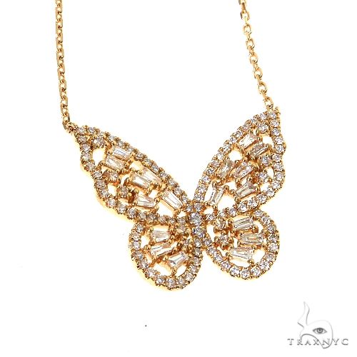 Diamond Butterfly Necklace 68507 - Image 2
