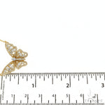 18K Gold Baguette Diamond Butterfly Necklace 68508 - Image 6