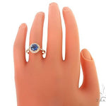 18K Gold Custom Sapphire Diamond Engagement Ring 66305 - Image 6