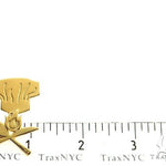 18K Gold Custom Made Chef Hat With Flames Pendant 66325 - Image 5