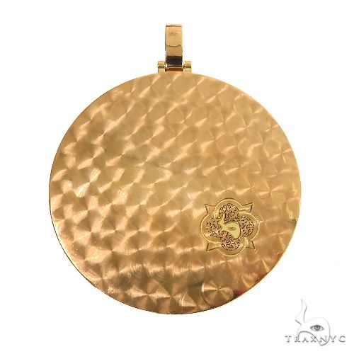 18K Gold Custom Made Creation Relief Pendant 67973 - Image 4