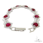 18K Gold Diamond Burma Pigeon Blood Ruby Dubai Bracelet 67695 - Image 2