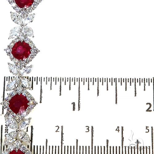 18K Gold Diamond Burma Pigeon Blood Ruby Dubai Bracelet 67695 - Image 7