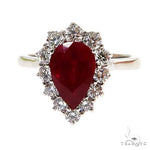 18K Gold Diamond Burma Pigeon Blood Ruby Dubai Ring 67694 - Image 1