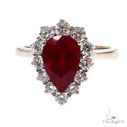 18K Gold Diamond Burma Pigeon Blood Ruby Dubai Ring 67694 - Image 1