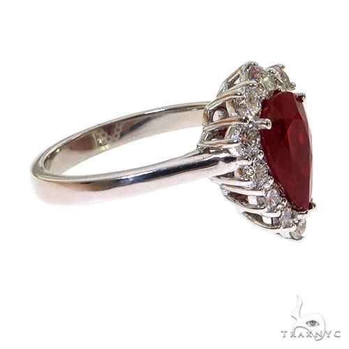 18K Gold Diamond Burma Pigeon Blood Ruby Dubai Ring 67694 - Image 2