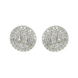 18K Gold Diamond Earrings 66733