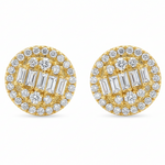 18K Gold Diamond Earrings 66733