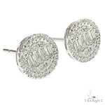18K Gold Diamond Earrings 66733 - Image 2