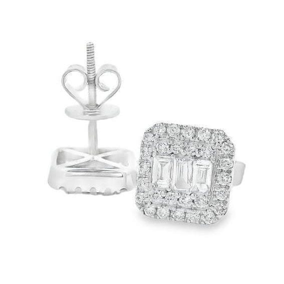 18K Gold Diamond Earrings, photo 6 of 9