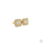 18K Gold Diamond Earrings 66806