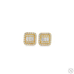 18K Gold Diamond Earrings 66806